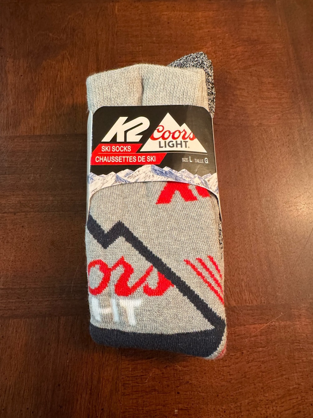 Coors Light Ski Socks Size Large Novelty Gift